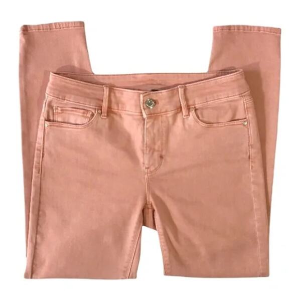 White House Black Market The Skinny Crop Coral Jeans – EUC Size 4 - Picture 4 of 6